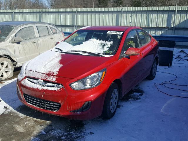 KMHCT4AE6CU145073 - 2012 HYUNDAI ACCENT GLS RED photo 2