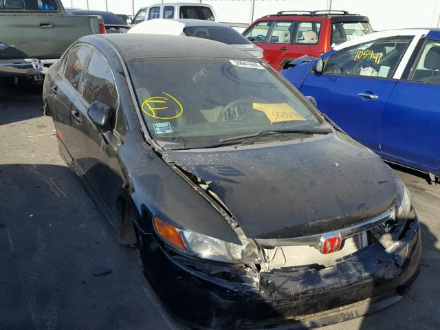 1HGFA16598L003877 - 2008 HONDA CIVIC LX BLACK photo 1