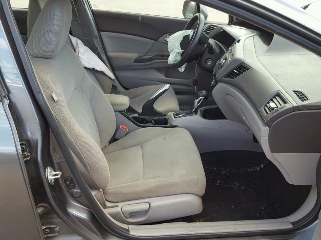 19XFB2F88CE050203 - 2012 HONDA CIVIC EX ნაცრისფერი ფოტო 5