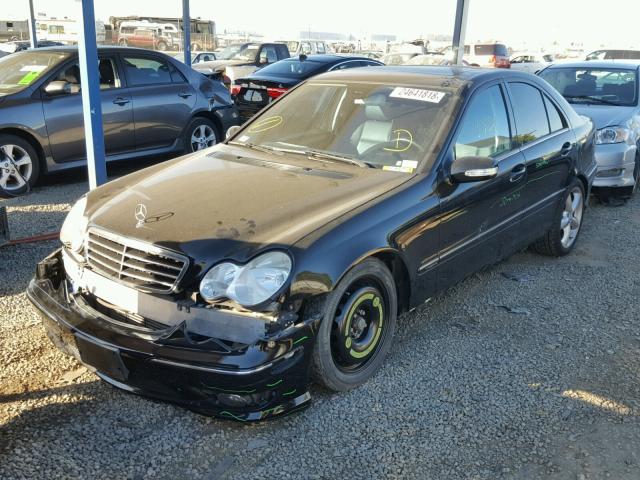 WDBRF40J25A782968 - 2005 MERCEDES-BENZ C 230K SPO BLACK photo 2