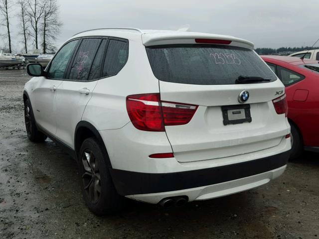 5UXWX7C5XBL731623 - 2011 BMW X3 XDRIVE3 WHITE photo 3