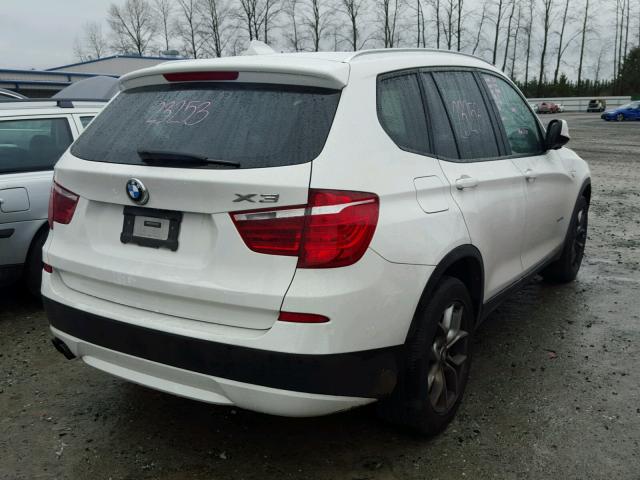 5UXWX7C5XBL731623 - 2011 BMW X3 XDRIVE3 WHITE photo 4