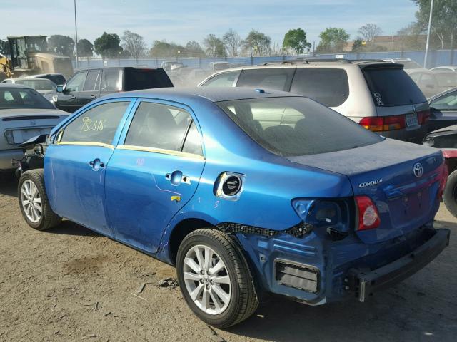 JTDBL40E19J008330 - 2009 TOYOTA COROLLA BA BLUE photo 3