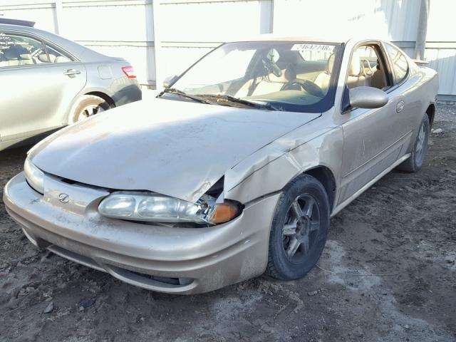 1G3NL12E02C160635 - 2002 OLDSMOBILE ALERO GL GOLD photo 2