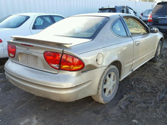 1G3NL12E02C160635 - 2002 OLDSMOBILE ALERO GL GOLD photo 4