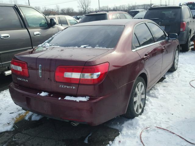 3LNHM26156R648733 - 2006 LINCOLN ZEPHYR RED photo 4