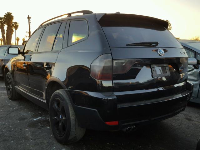 WBXPC93488WJ10301 - 2008 BMW X3 3.0SI BLACK photo 3