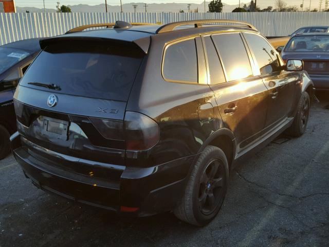 WBXPC93488WJ10301 - 2008 BMW X3 3.0SI BLACK photo 4