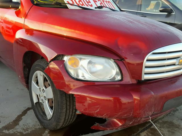 3GNDA13D47S601828 - 2007 CHEVROLET HHR LS RED photo 9