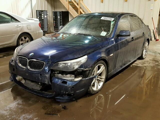 WBANW53548CT48559 - 2008 BMW 550 I BLUE photo 2