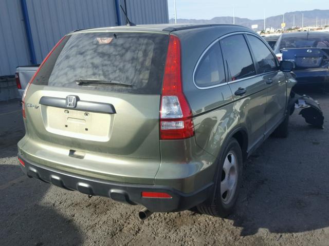 JHLRE38397C010675 - 2007 HONDA CR-V LX GREEN photo 4