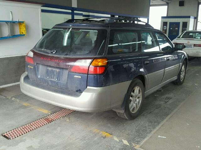4S3BH675626657259 - 2002 SUBARU LEGACY OUT BLUE photo 4
