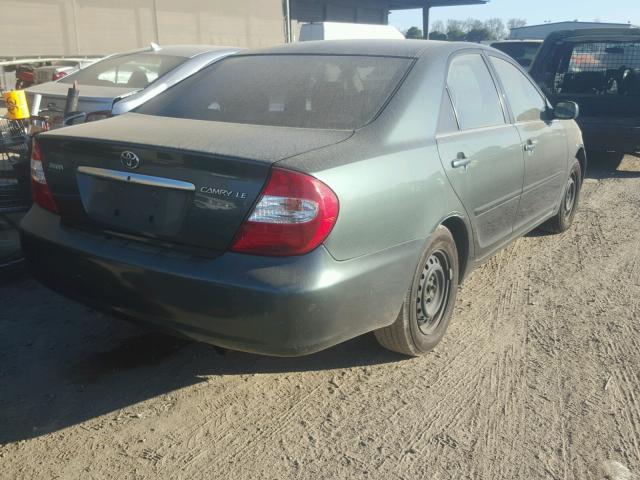 JTDBE30K130231510 - 2003 TOYOTA CAMRY LE GREEN photo 4