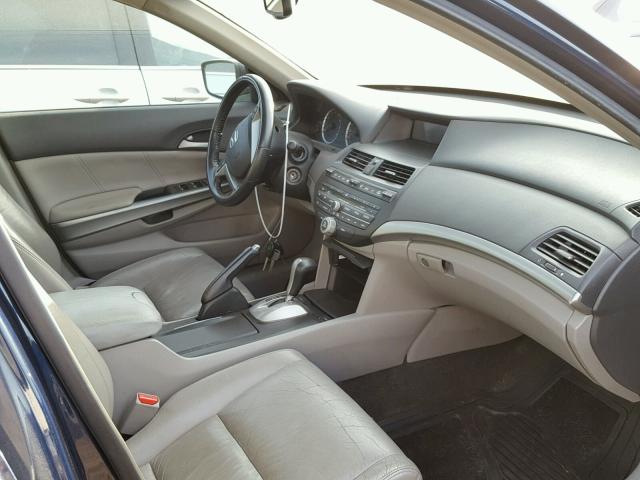 1HGCP26829A201005 - 2009 HONDA ACCORD EXL BLUE photo 5