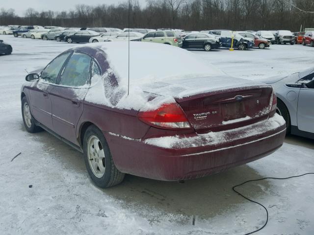 1FAFP53U97A110380 - 2007 FORD TAURUS SE MAROON photo 3