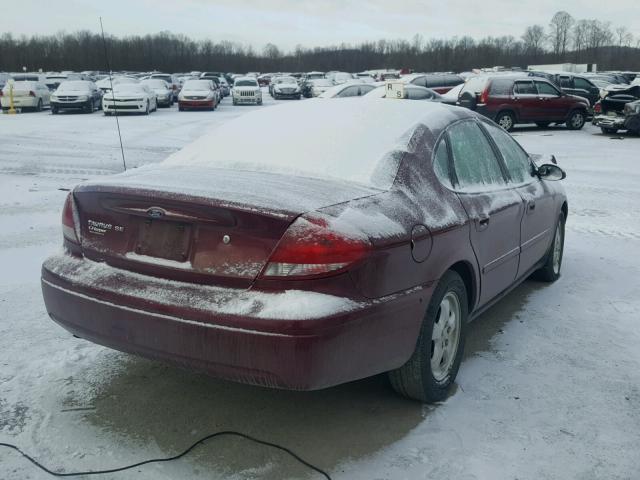 1FAFP53U97A110380 - 2007 FORD TAURUS SE MAROON photo 4