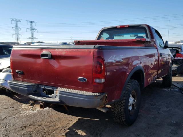 1FTRF18W91NB08321 - 2001 FORD F150 RED photo 4