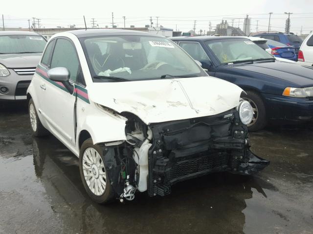 3C3CFFCR7CT269603 - 2012 FIAT 500 LOUNGE WHITE photo 1