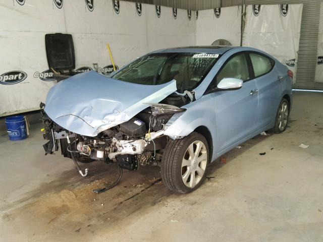 KMHDH4AE0BU090639 - 2011 HYUNDAI ELANTRA GL BLUE photo 2