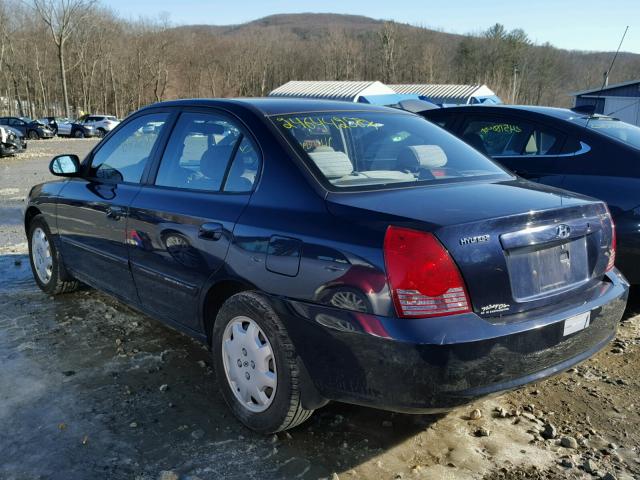 KMHDN46D75U073818 - 2005 HYUNDAI ELANTRA GL BLUE photo 3