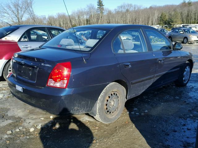 KMHDN46D75U073818 - 2005 HYUNDAI ELANTRA GL BLUE photo 4