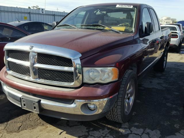 1D7HA18N53S208864 - 2003 DODGE RAM 1500 S BURGUNDY photo 2