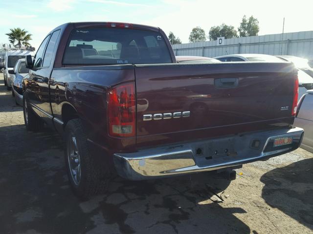 1D7HA18N53S208864 - 2003 DODGE RAM 1500 S BURGUNDY photo 3