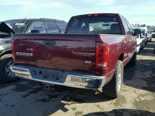 1D7HA18N53S208864 - 2003 DODGE RAM 1500 S BURGUNDY photo 4