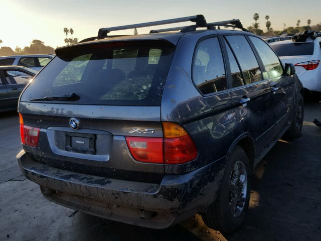 5UXFA53552LH80642 - 2002 BMW X5 3.0I GRAY photo 4