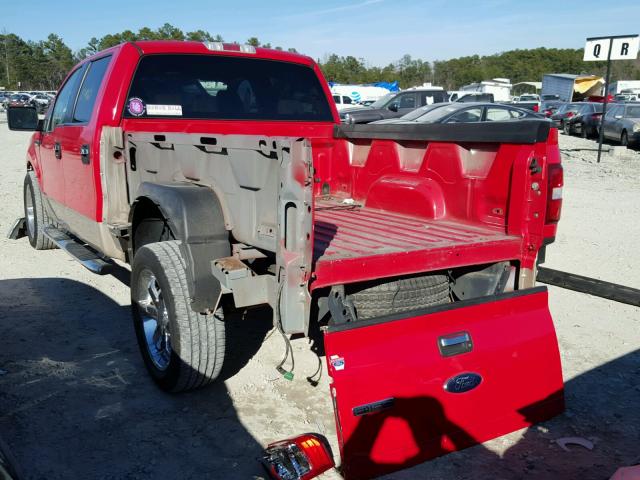 1FTPW02588KE34673 - 2008 FORD F150 SUPER RED photo 3