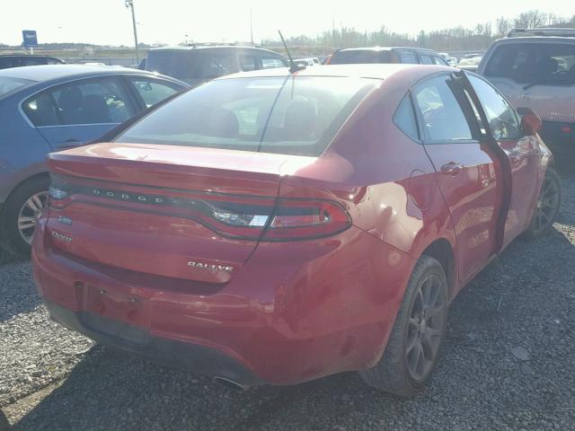 1C3CDFBB7GD540522 - 2016 DODGE DART SXT RED photo 4