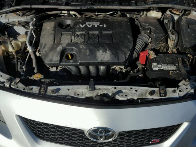 2T1BU4EE1AC423976 - 2010 TOYOTA COROLLA BA SILVER photo 7