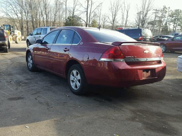 2G1WT58K989279902 - 2008 CHEVROLET IMPALA LT RED photo 3