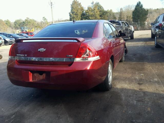 2G1WT58K989279902 - 2008 CHEVROLET IMPALA LT RED photo 4