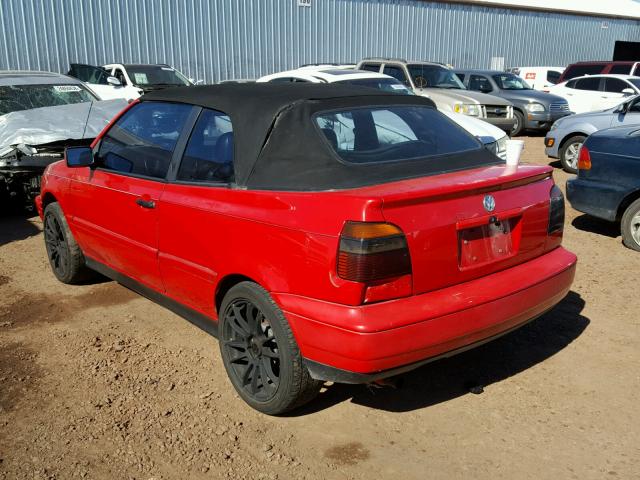 3VWBA61EXWM804490 - 1998 VOLKSWAGEN CABRIO GLS RED photo 3