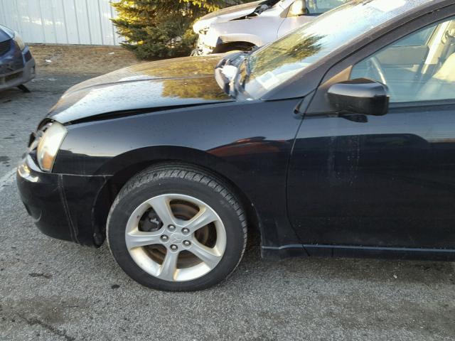 4A3AB56S67E072254 - 2007 MITSUBISHI GALANT GTS BLACK photo 9