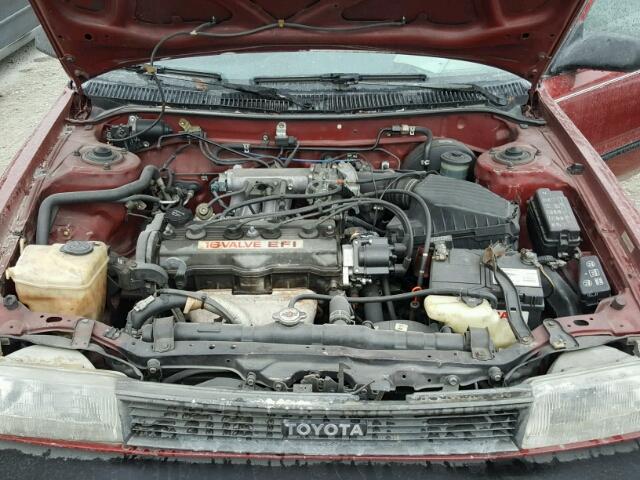 JT2AE94A3L3303119 - 1990 TOYOTA COROLLA DL RED photo 7