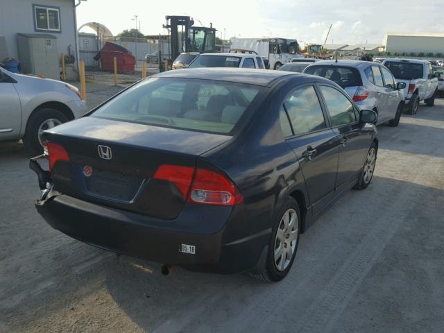 1HGFA16556L124726 - 2006 HONDA CIVIC LX BLACK photo 4