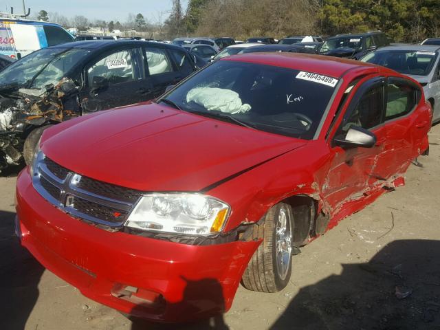 1C3CDZAB9DN726023 - 2013 DODGE AVENGER SE RED photo 2