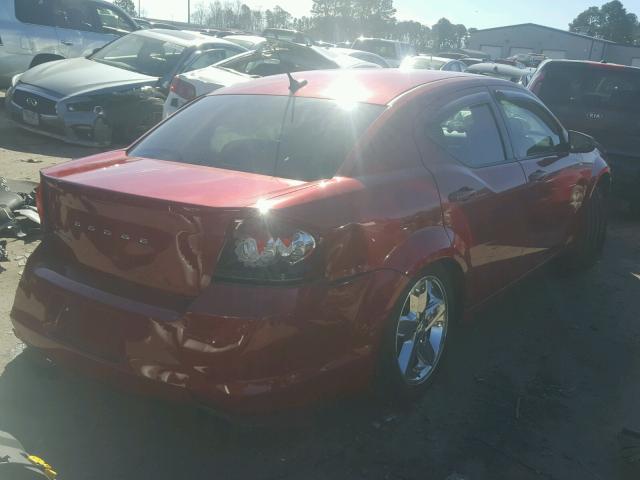 1C3CDZAB9DN726023 - 2013 DODGE AVENGER SE RED photo 4