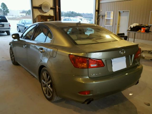 JTHBK262082064013 - 2008 LEXUS IS 250 GREEN photo 3