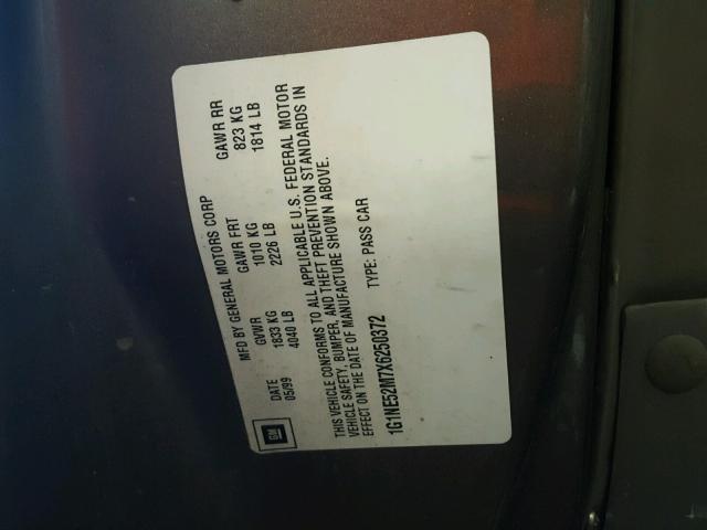 1G1NE52M7X6250372 - 1999 CHEVROLET MALIBU LS BROWN photo 10