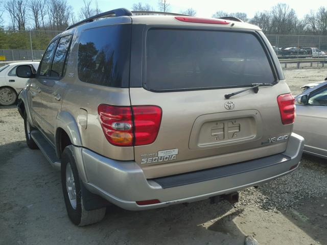 5TDBT44A94S205197 - 2004 TOYOTA SEQUOIA SR GOLD photo 3