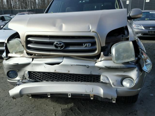 5TDBT44A94S205197 - 2004 TOYOTA SEQUOIA SR GOLD photo 9