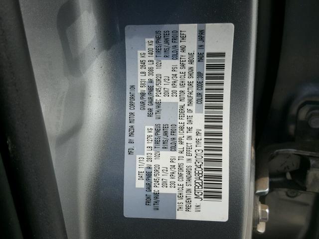 JM3TB2DA8E0431013 - 2014 MAZDA CX-9 GRAND GRAY photo 10