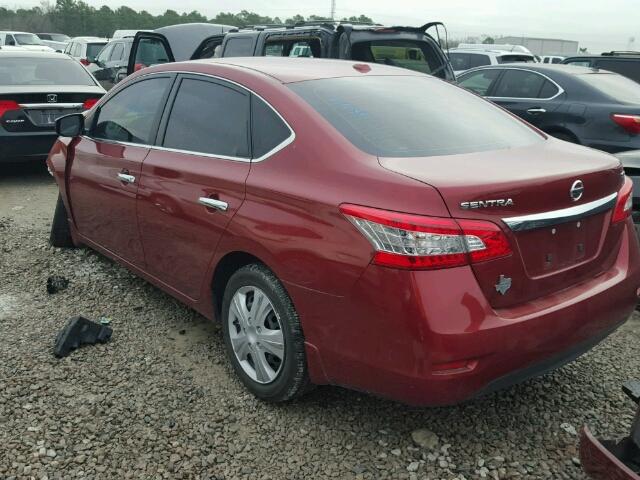 3N1AB7AP9FL680398 - 2015 NISSAN SENTRA S RED photo 3