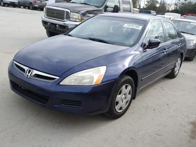 1HGCM56437A157200 - 2007 HONDA ACCORD LX BLUE photo 2