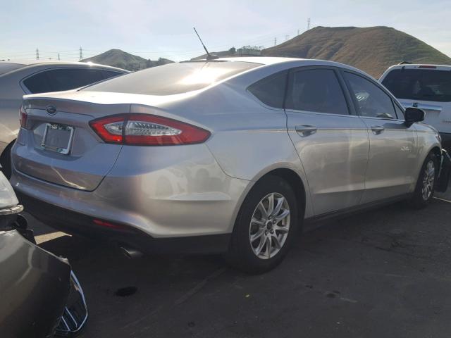 3FA6P0G72FR208033 - 2015 FORD FUSION S SILVER photo 4