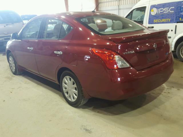 3N1CN7AP0EL820398 - 2014 NISSAN VERSA S MAROON photo 3