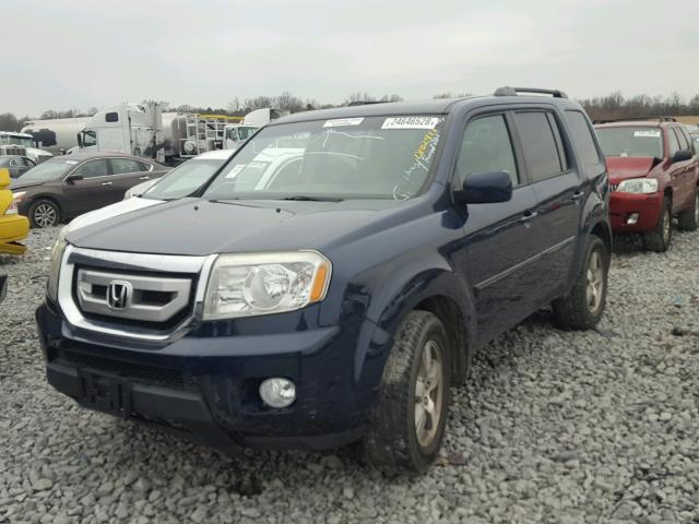 5FNYF48429B052079 - 2009 HONDA PILOT EX BLUE photo 2